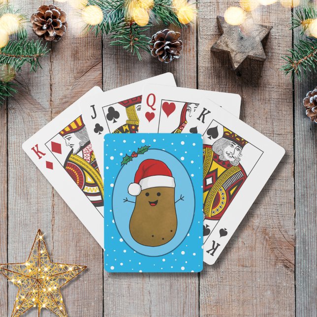 Happy Christmas Potato  Playing Cards (Adorable Christmas Potato Playing Cards)