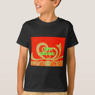 Happy Christmas Red and Gold T-Shirt