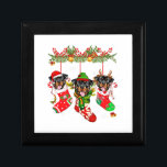 Happy Christmas Rottweiler Dog Xmas Light Santa Gift Box<br><div class="desc">Make this jewellery box a special gift,  good ideal as a birthday,  anniversary,  Valentine's Day,  Mother’s Day,  Thanksgiving Day gift,  and let it be a sweet witness of your love that will accompany your beloved ones every day.</div>