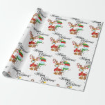 Happy Christmas Rudolph 2020 Covid Snowman Wrapping Paper<br><div class="desc">This design may be personalised by choosing the customise further option. You may also transfer onto other items. Contact me at colorflowcreations@gmail.com or use the chat option at the top of the page if you wish to have this design on another product or need assistance. See more of my designs...</div>