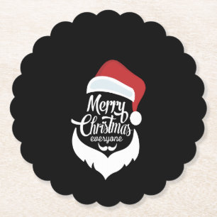 Happy Christmas   Santa Claus Say Merry Christmas Paper Coaster