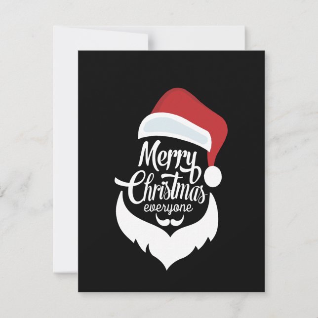 Happy Christmas | Santa Claus Say Merry Christmas Thank You Card (Front)