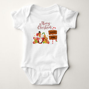 Happy Christmas Santa Claus Say Personalised Baby Bodysuit