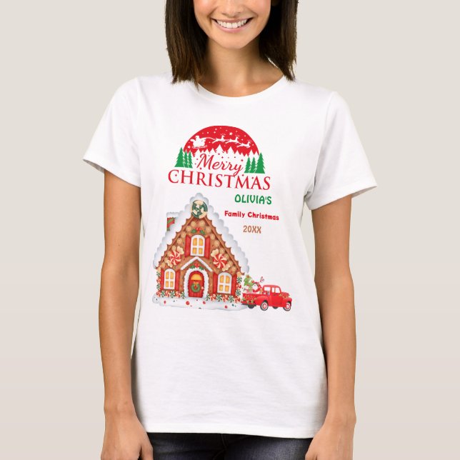 Happy Christmas | Santa Claus Say  Personalised  T-Shirt (Front)