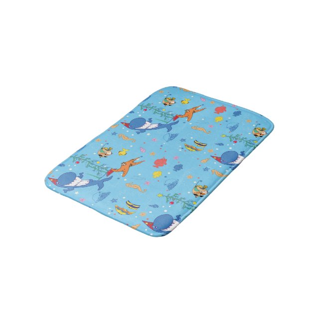 Happy Christmas Shark Bath Mat (Angled)