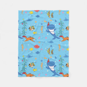 Happy Christmas Shark Fleece Blanket