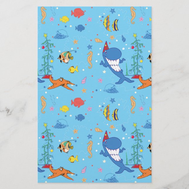 Happy Christmas Shark Stationery (Front)