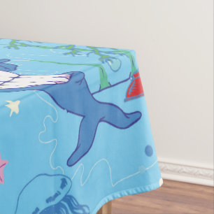 Happy Christmas Shark Tablecloth