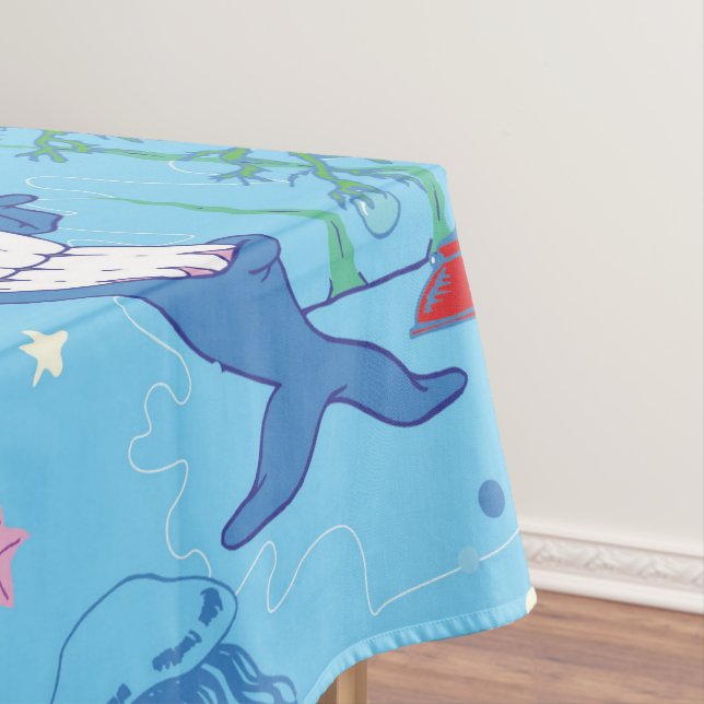 Happy Christmas Shark Tablecloth (In Situ)