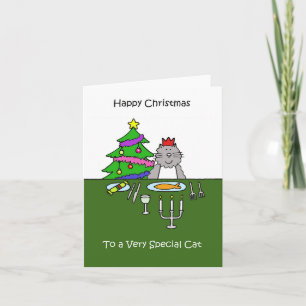 Happy Christmas to Cat Card