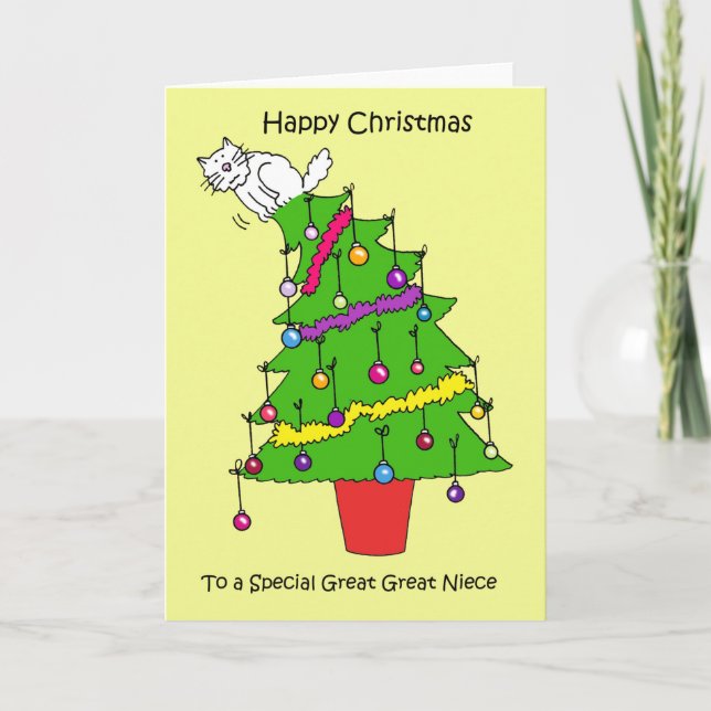 Happy Christmas to Great Great Niece Holiday Card (Front)