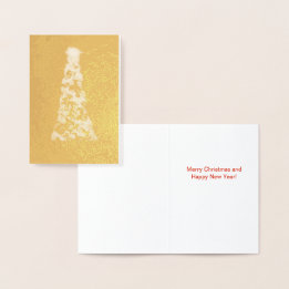 Happy Christmas Tree Foil Card