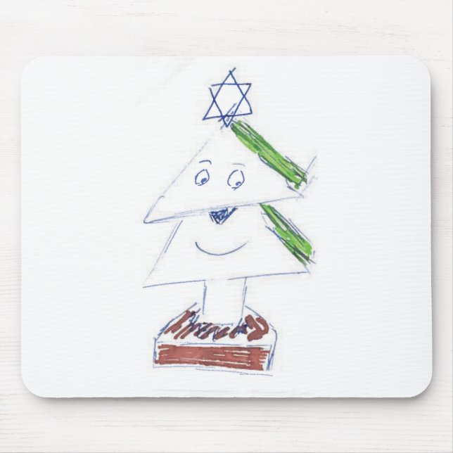 Happy Christmas Tree Mouse Pad (Front)