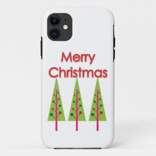 Happy Christmas Trees iPhone 11 Case