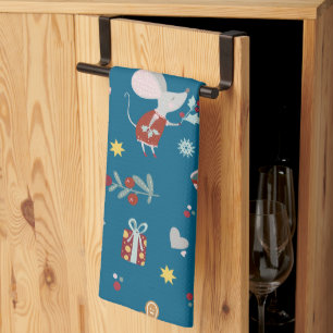 Happy Christmouse Tea Towel