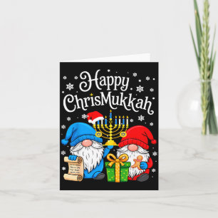 Happy Christmukkah Hanukkah Christmas Gnome Xmas F Card