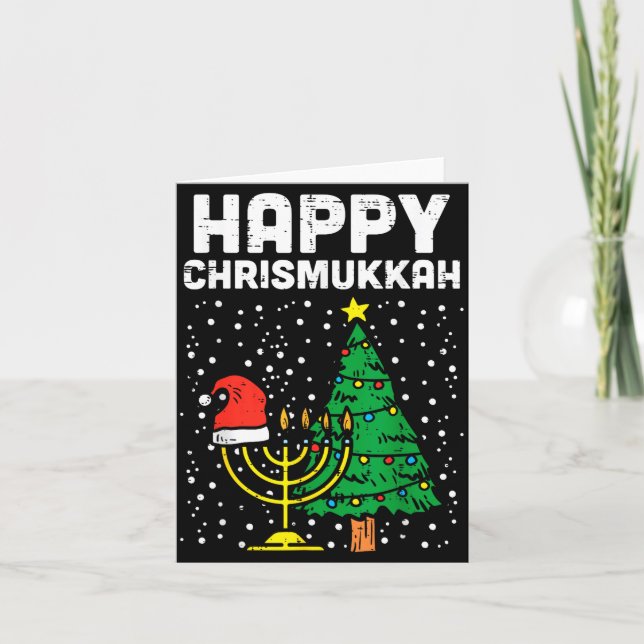 Happy Christmukkah Jewish Christmas Hanukkah Chanu Card (Front)