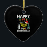 Happy Christmukkah Jewish Christmas Hanukkah Chanu Ceramic Ornament<br><div class="desc">This is a great gift for your family,  friends during Hanukkah holiday. They will be happy to receive this gift from you during Hanukkah holiday.</div>