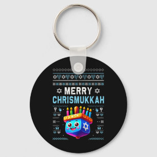 Happy Christmukkah Jewish Christmas Hanukkah Chanu Key Ring