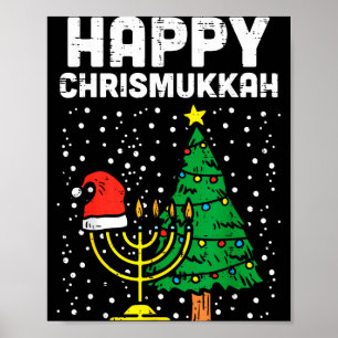 Happy Christmukkah Jewish Christmas Hanukkah Chanu Poster