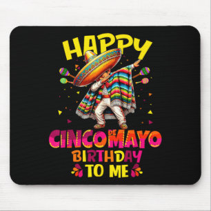 Happy cinco de mayo birthday to mexican sombrero mouse pad