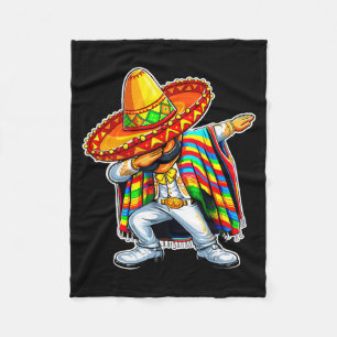 Happy cinco de mayo dabbing boy man mexican fleece blanket