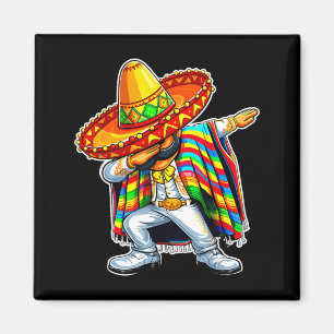 Happy cinco de mayo dabbing boy man mexican magnet