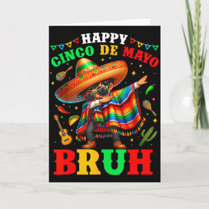 Happy Cinco De Mayo Dabbing Boy Man Mexican Sombre Card