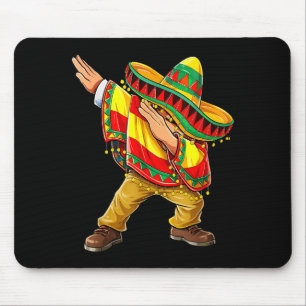 Happy Cinco De Mayo Dabbing Boy Man Mexican Sombre Mouse Pad