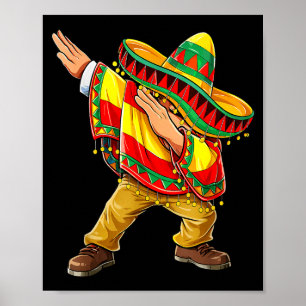 Happy Cinco De Mayo Dabbing Boy Man Mexican Sombre Poster