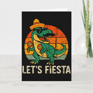 Happy cinco de mayo dino t-rex mexican fiesta boys card