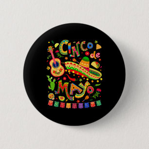 Happy Cinco De Mayo Fiesta Mexican Party 5 De Mayo 6 Cm Round Badge