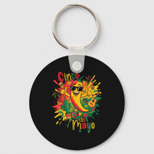 Happy cinco de mayo fiesta mexican party 5 de mayo key ring