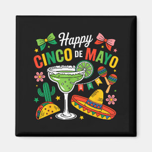 Happy cinco de mayo fiesta mexican party men women magnet
