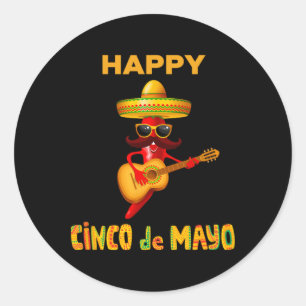 Happy Cinco De Mayo For Mexican Fiesta Costume Classic Round Sticker