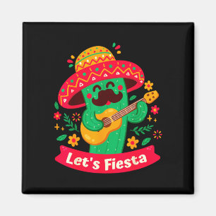 Happy cinco de mayo let's fiesta mexican party men magnet
