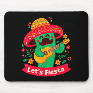 Happy cinco de mayo let's fiesta mexican party men mouse pad