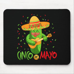 Happy cinco de mayo let's fiesta mexican party men mouse pad