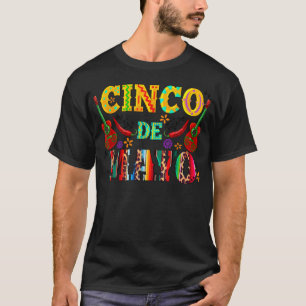 Happy Cinco De Mayo Meican Guitar Fiesta Cactus 5 T-Shirt