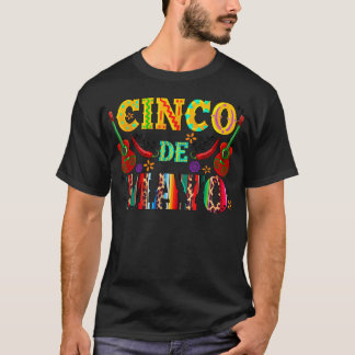 Happy Cinco De Mayo Meican Guitar Fiesta Cactus 5  T-Shirt