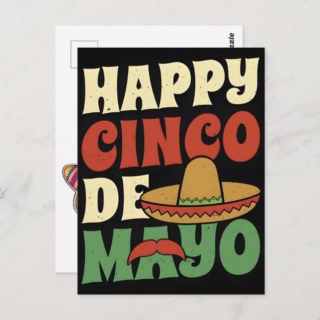 happy-cinco-de-mayo-mexican-festival-cinco-de-mayo postcard (Front/Back)