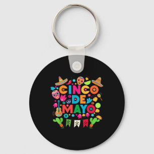 Happy Cinco De Mayo Mexican Party Lets Fiesta Men  Key Ring