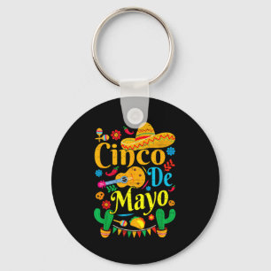 Happy cinco de mayo mexican sombrero margaritaHapp Key Ring