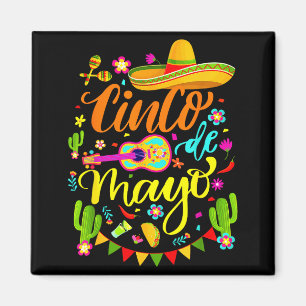 Happy cinco de mayo mexican sombrero margaritaHapp Magnet