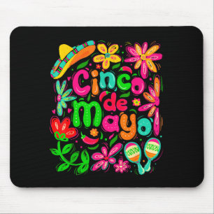 Happy cinco de mayo mexican sombrero margaritaHapp Mouse Pad