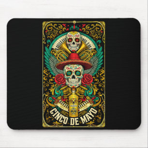 Happy cinco de mayo mexican sombrero skullHappy ci Mouse Pad