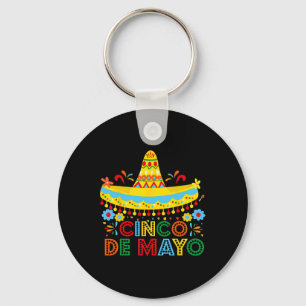 Happy Cinco De Mayo Mexico Fiesta Taco Guitar Cinc Key Ring