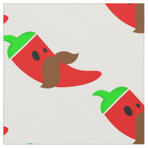 happy cinco de mayo moustache pepper funny fabric