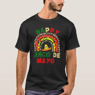 Happy Cinco De Mayo Rainbow Leopard Hat Mexico Fie T-Shirt