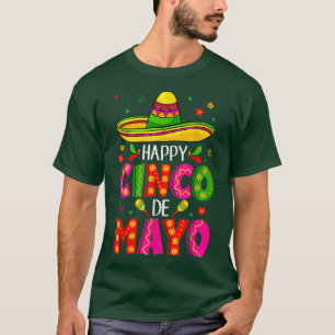Happy Cinco De Mayo Sombrero Meican Holiday Women T-Shirt